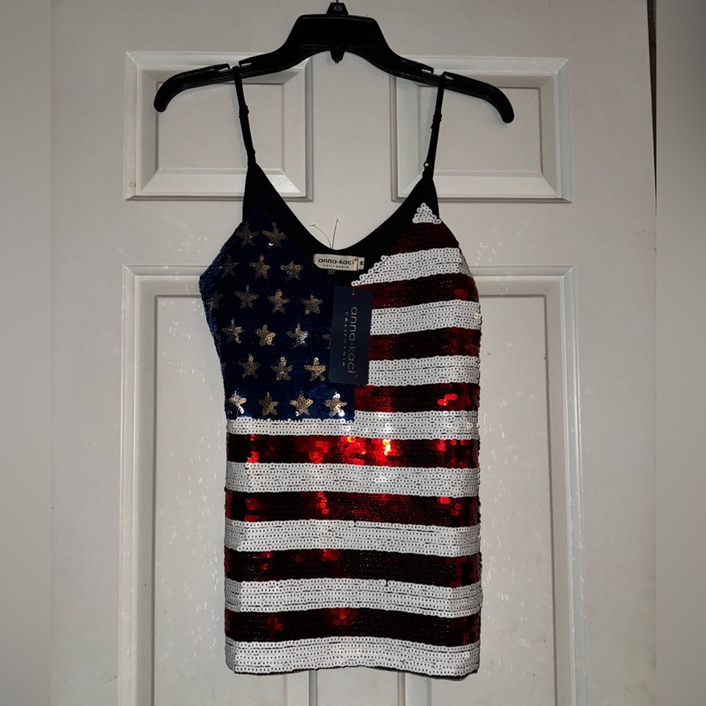 Patriotic Sequin Camisole